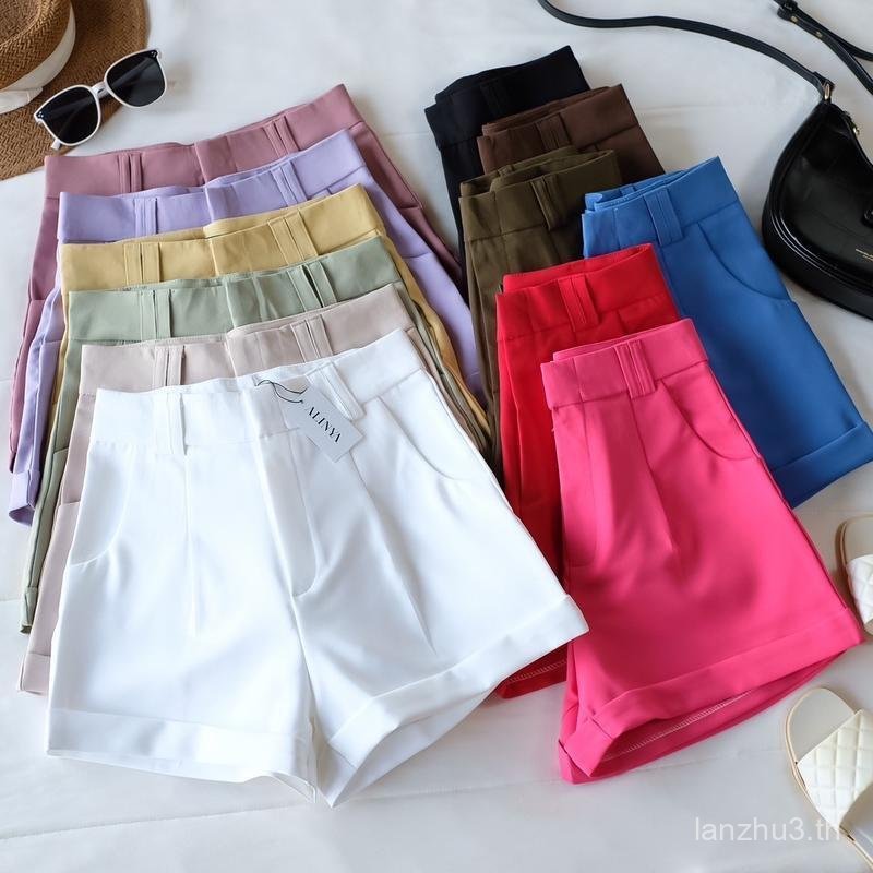 A01 | กางเกงขาสั้น เอวสูงเก็บพุง ( ขาพับ ) ผู้หญิง