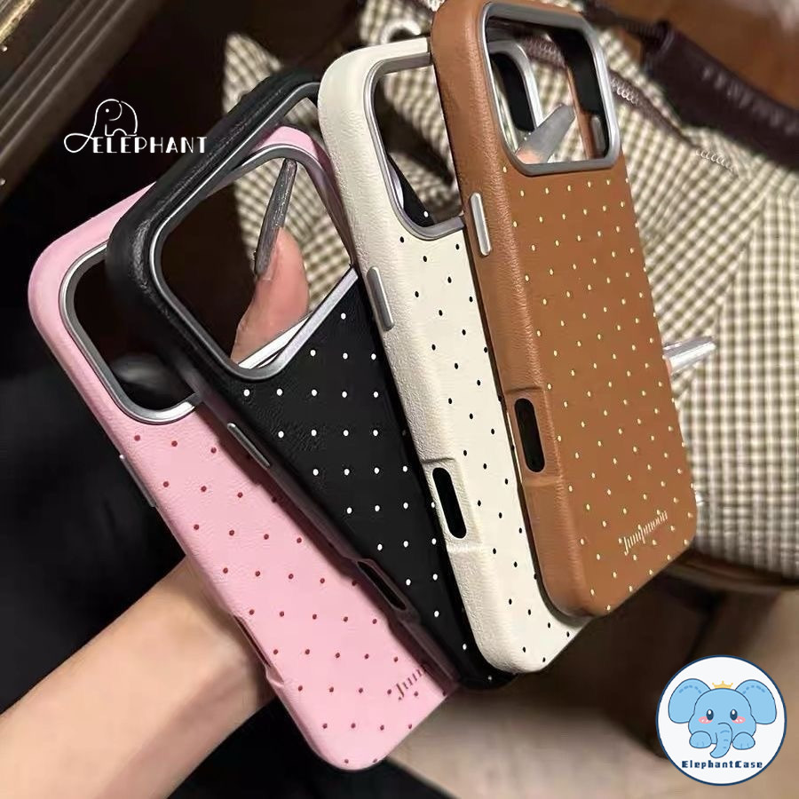 เคสไอโฟน17 สำหรับ IPhone 11 17 Air 15 13 16 12 Pro Max 15 14 16 Plus XR X XS SE 2 3เคส TPU นุ่มลายจุดสีแดงเล็กๆ น่ารัก