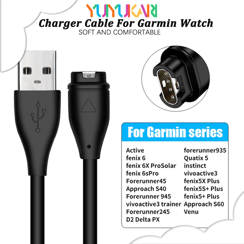 Tpye-c/USB สายชาร์จสำหรับ for Smartwatch Garmin Watch Forerunner 165 265 55 570 Vivoactive 6 Instinct 3 2 Venu 3 Fenix 8