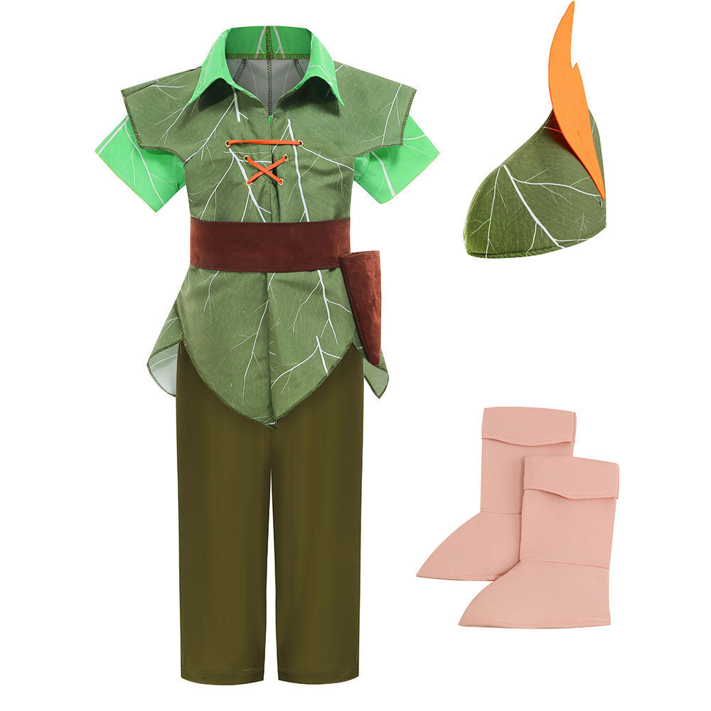 Green Elf Peter Pan Peter Pan เครื่องแต่งกาย Peter Pan คริสต์มาสเด็ก Party Boy เครื่องแต่งกาย 1.10
