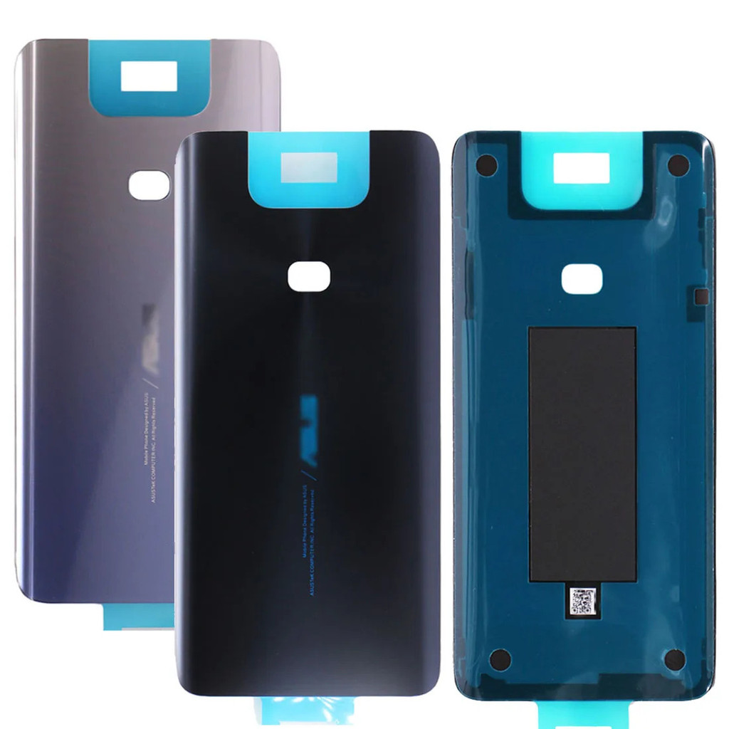 Original กระจกด้านหลังสําหรับ Asus Zenfone 6 ZS630KL ฝาครอบแบตเตอรี่ด้านหลังเปลี่ยนด้วยกาว
