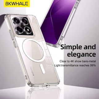 BKWHALE กรณีแม่เหล็กสําหรับ Xiaomi 17T 17 15T 15 14T Poco F6 F7 F8 Ultra X6 X7 X8 Pro Max Redmi K90 Pro Max โปร่งใสนุ่มปลอกอะคริลิคกันกระแทกเคสโทรศัพท์ฝาครอบ
