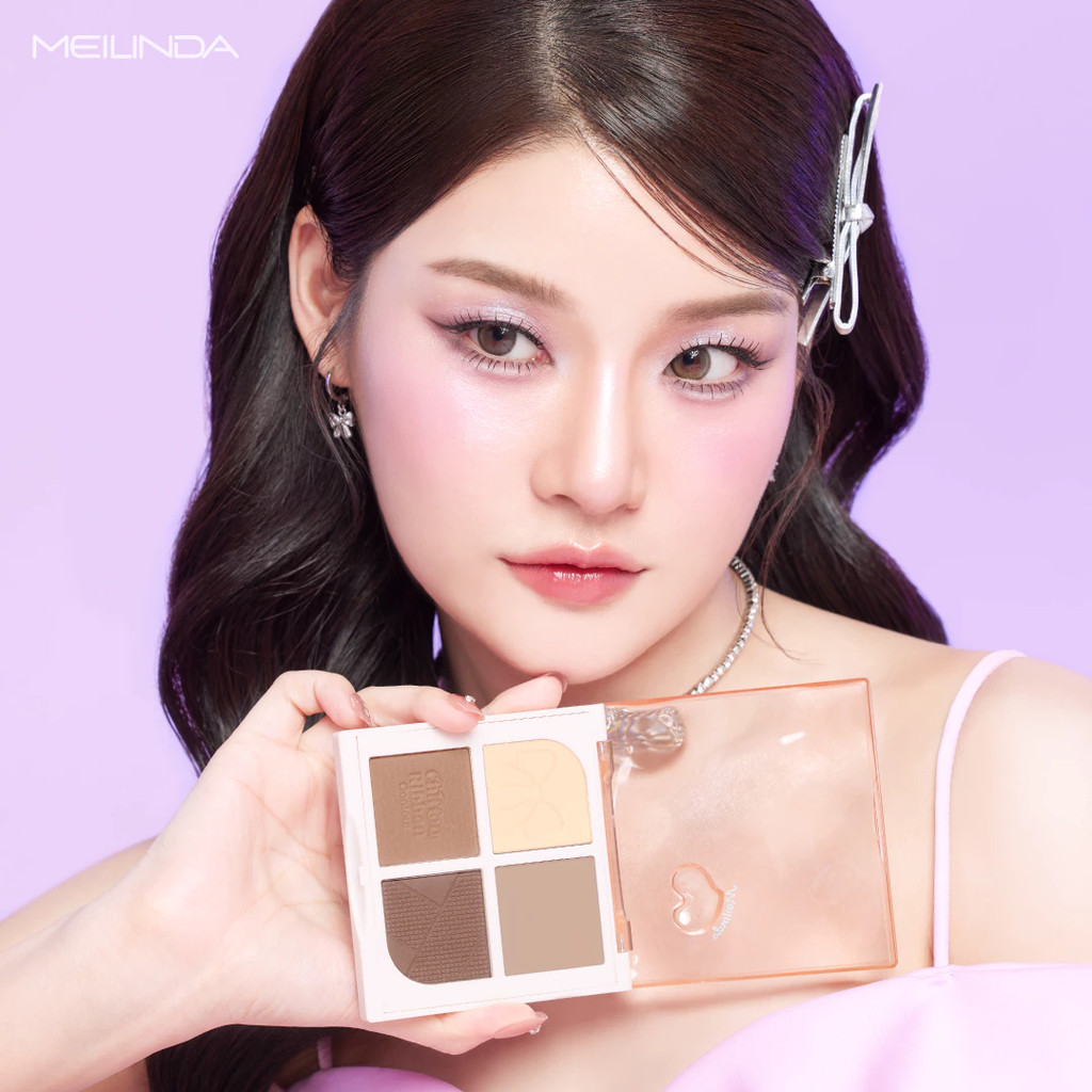 (ส่งแมสทันที) MEILINDA Chiffon Ribbon Contour (MC5107) พาเลทท์ เฉดดิ้ง/คอนทัวร์ พาเลทท์คอนทัวร์ 4 เฉ