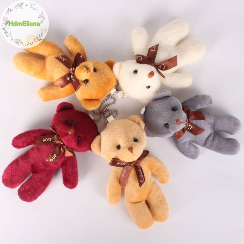 HdmEliana 12 ชิ้น/ล็อตนุ่มตุ๊กตาหมีตุ๊กตาของเล่นตุ๊กตาของขวัญเล็กๆกระเป๋าจี้ตุ๊กตา TH