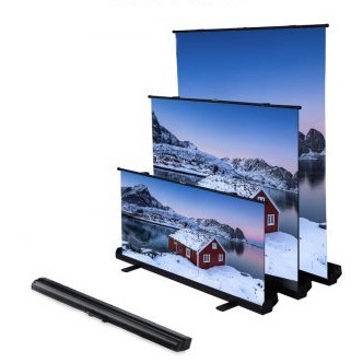จอโปรเจคเตอร์ Gray Fiber Glassจอพับโปรเจคเตอร์ จอรับภาพ 4K แบบตั้งพื้น72" 16:9 Projector Screen
