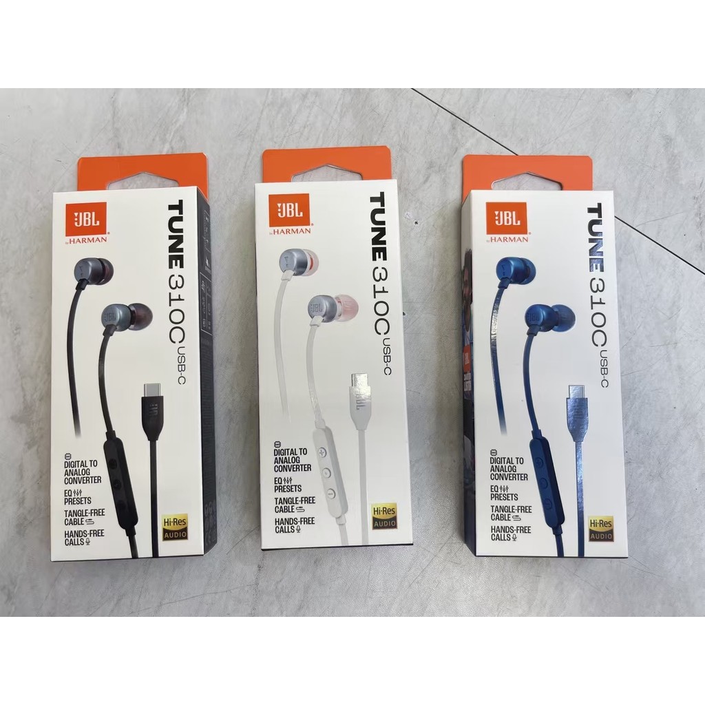 หูฟัง JBL TUNE 310C USB-C พร้อมคุณภาพเสียงสูง, การควบคุมสายเคเบิลป้องกันการพันกั