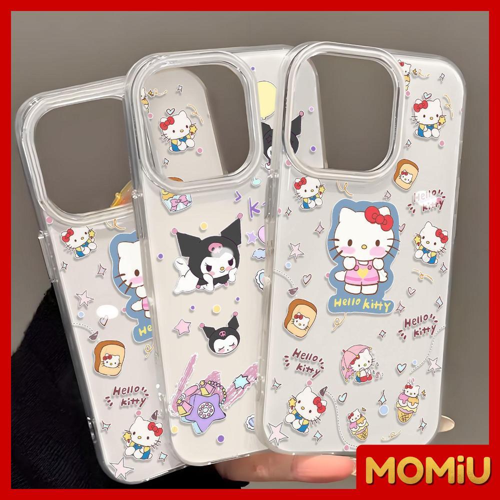 MOMiU - เจลลี่เนียนเงา IMD สีขาว เข้ากันได้สำหรับ เคสไอโฟน11 เคส iphone 16 Pro Max 7Plus XR 12 13 14 15 ลูกแมวน่ารัก
