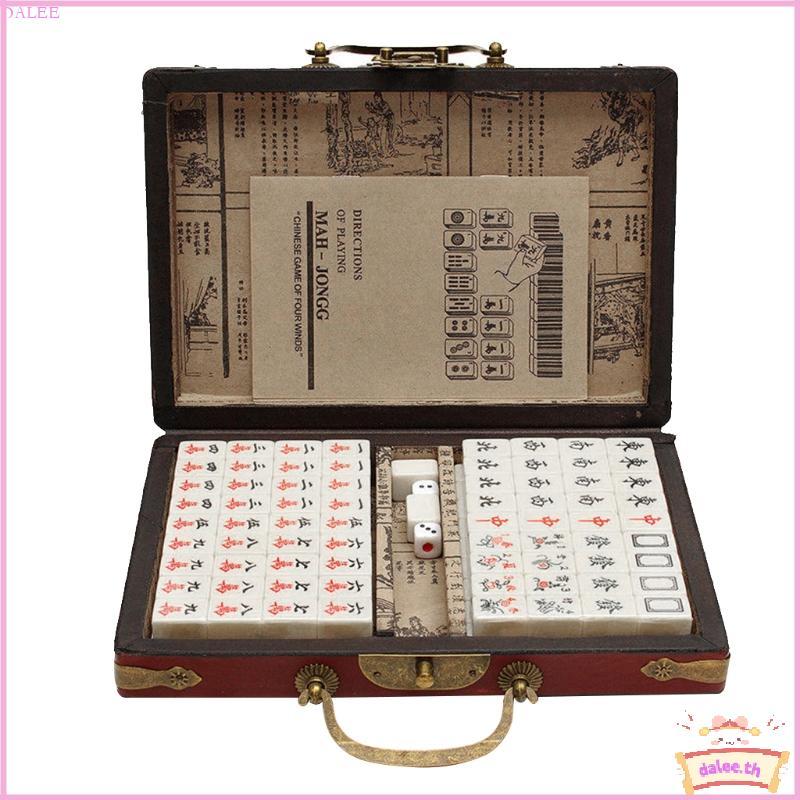DALE Mini Mahjong เวอร์ชั่นดั้งเดิม ชุดเกมแบบพกพา 146 กระเบื้อง สนุกกับครอบครัวในเวลาว่าง