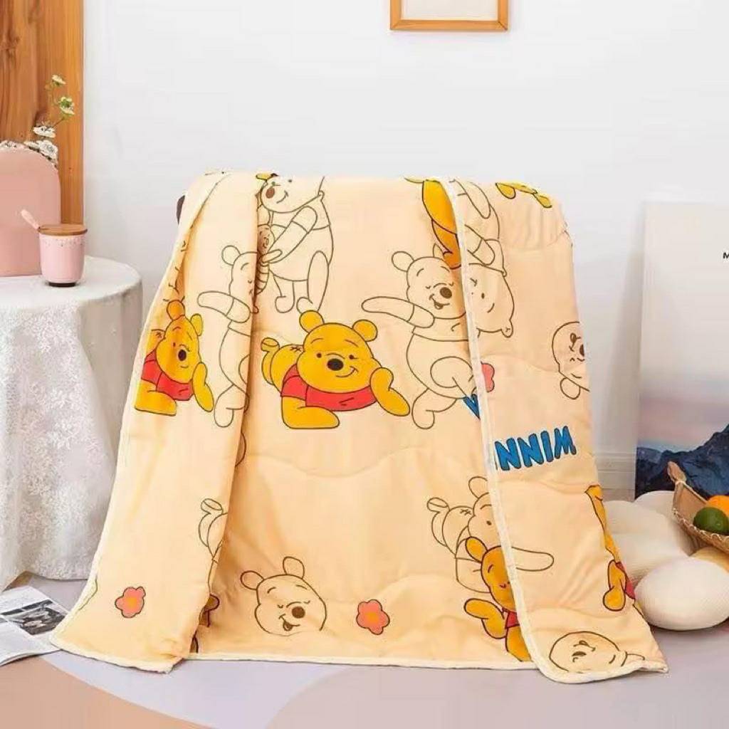 ผ้าห่มเด็ก ผ้าคอตตอน นุ่มห่มสบาย ลาย2ด้าน ขนาด3.5ฟุต ห่มแล้วไม่ร้อน