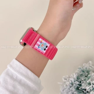 น่ารักการ์ตูน Nilongshan รูปแบบสายคล้องคอเหมาะสําหรับ iwatch 11/SE3/10/9/8/7/6/5/4/3/2/1 สาย Velcro เหมาะสําหรับ 49/46/45/44/42/41/40/43 มม.