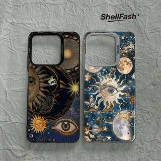 For iPhone เคสไอโฟน ดวงอาทิตย์ตา 13 14 11 Pro 16 Pro Max 15 14 PRO 11 MAX X XS MAX XR 7/8PLUS 15 16 Plus 12