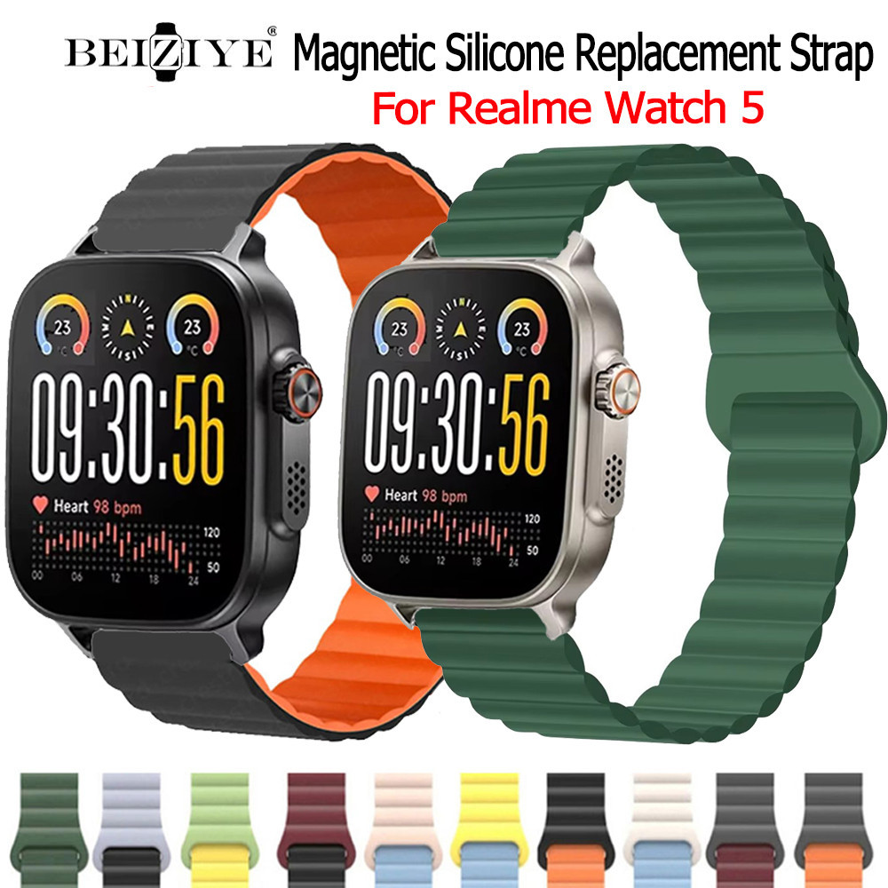 สายนาฬิกา สำหรับ realme watch 5 สายนาฬิกาข้อมือ แม่เหล็ก realme watch 5 นาฬิกาอัฉริยะ