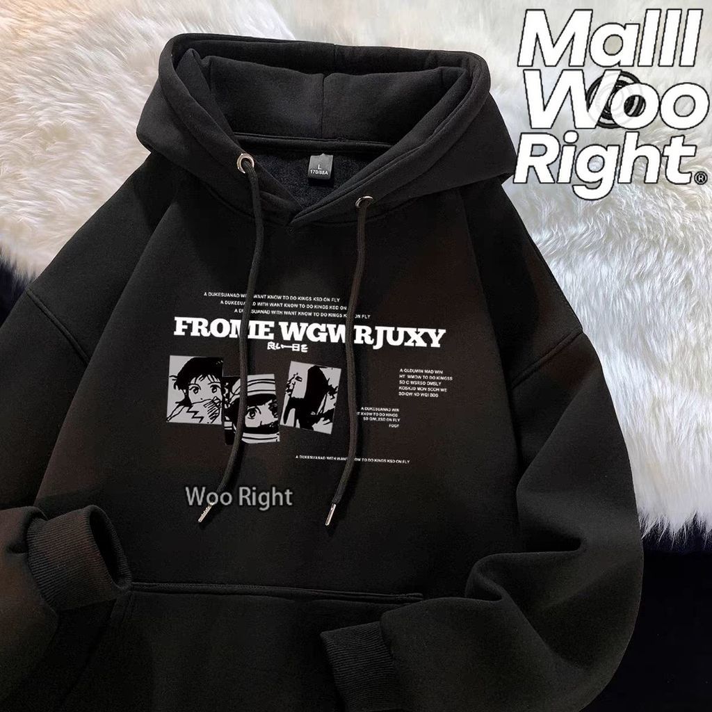 จัดส่งตลอด 24 ชั่วโมง Woo Rightเสื้อฮู้ดแขนยาวคุณภาพพรีเมียม - สั่งซื้อออนไลน์ชำระเงินเมื่อได้รับสินค้า(COD) จากกรุงเทพฯ