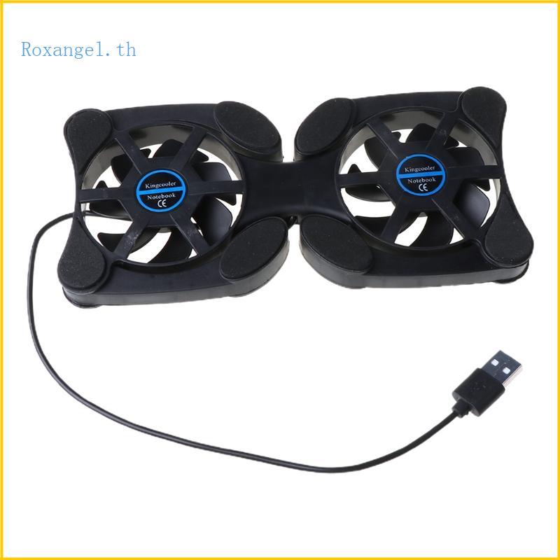 ROX แล็ปท็อป CPU Cooling USB พัดลมคู่สําหรับโน้ตบุ๊กสําหรับเครื่อง PC Heatsink Co