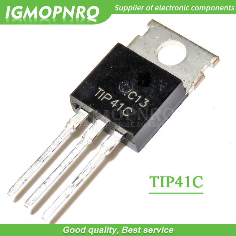 10pcs TIP41C TIP41 TO-220 Bipolar Transistors - BJT 6A 100V 65W NPN new original