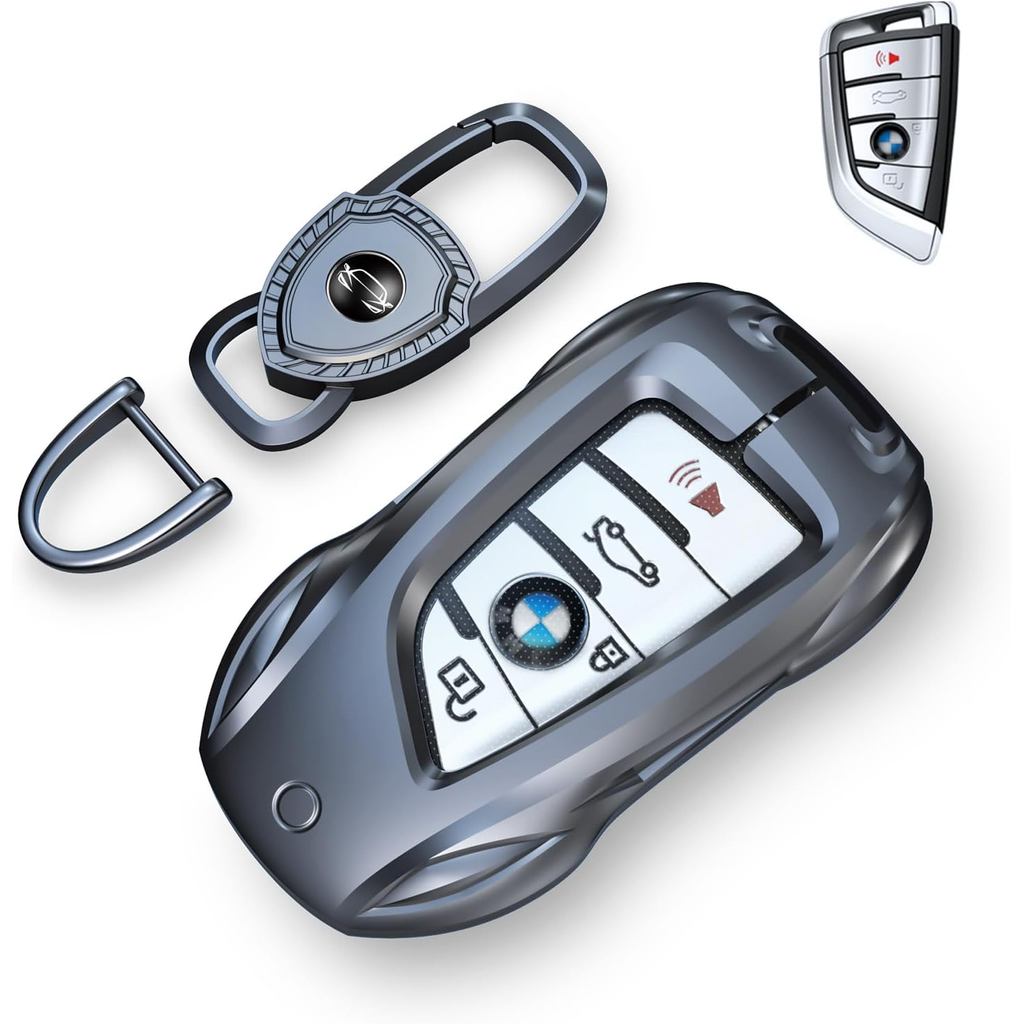 สําหรับ BMW Key Fob ฝาครอบ, พวงกุญแจ, ฝาครอบเปลือกโลหะสําหรับ 2 4 5 6 7 Series X1 X2 X3 X4 X5 X6 M8 