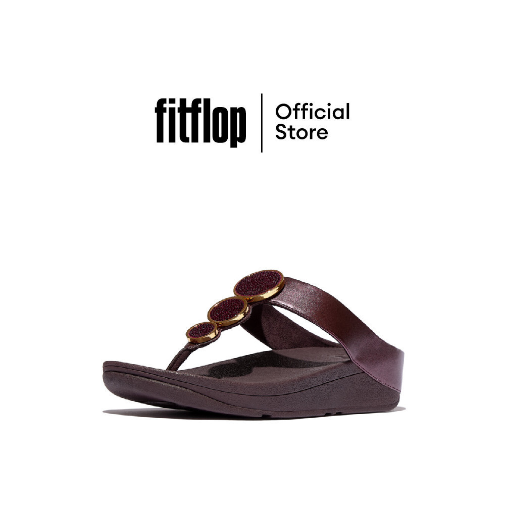 FITFLOP HALO BEAD-CIRCLE METALLIC รองเท้าแตะแบบหูหนีบผู้หญิง รุ่น HJ1-C98 สี PURPLE