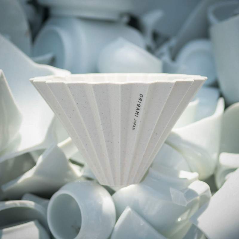 ORIGAMI rework ORIGAMI ถ้วยกรองเป็นมิตรกับสิ่งแวดล้อมรีไซเคิล V60 เซรามิค Hand-Brewed กาแฟกรองถ้วย 2