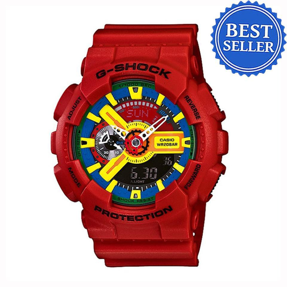 KK Watch G-shock Ga110 FC นาฬิกาสีแดงสําหรับผู้ชายข้อเสนอพิเศษนาฬิกาแฟชั่น