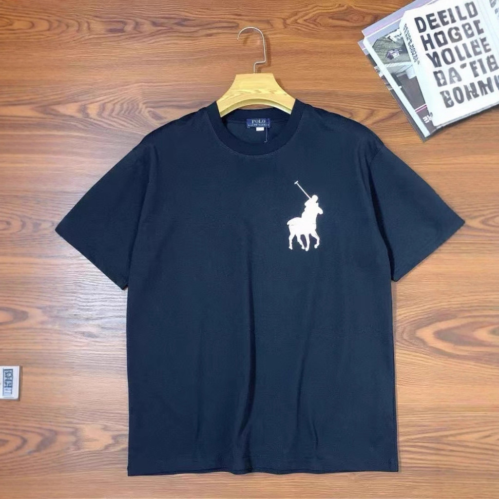 I0PB Ral*h La***n 3D Horse Print Short Sleeve T Heavyweight Unisex Summer Breathable Versatile T-Shi