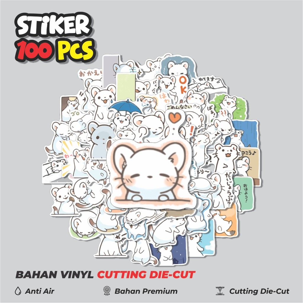 HP 50 ชิ้น Ermine สติ๊กเกอร์ ตกแต่งสร้างสรรค์น่ารักสําหรับโน๊ตบุ๊ค สเก็ตบอร์ด โทรศัพท์มือถือ