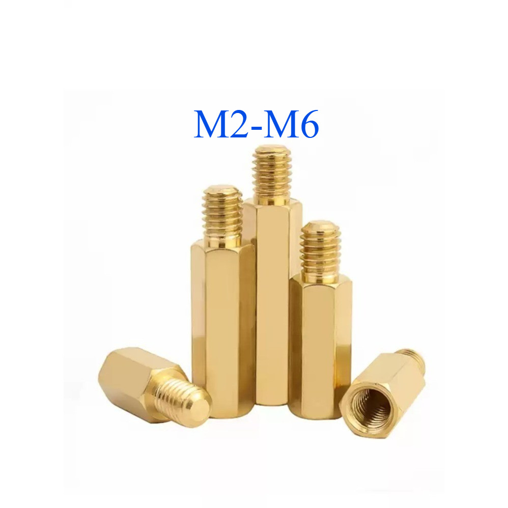 คอลัมน์แยกหกเหลี่ยม คอลัมน์ทองแดง คอลัมน์ผ่านคู่ ชุด DIY M2-M6lgx-MB