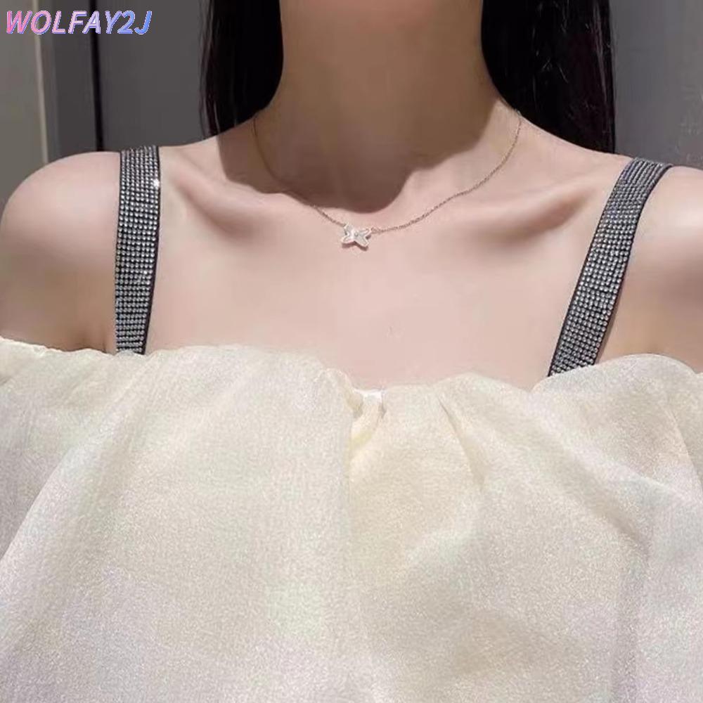 WOLFAY2J สายคล้องไหล่ทันสมัยสำหรับชุดชั้นใน ประดับด้วยเพชรสังเคราะห์หลากสี และอุปกรณ์เสริมช่วยเพิ่มความสวยงามให้ชุดชั้นใน