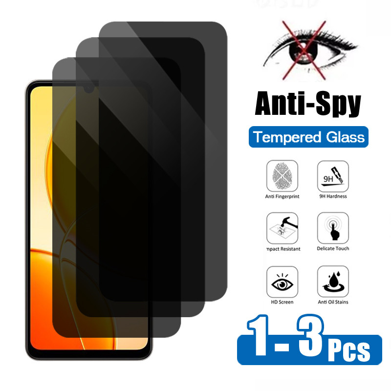 1-3 PCS สําหรับ Vivo Y19s ความเป็นส่วนตัวกระจกนิรภัยสําหรับ Vivo Y19S Pro GT Y19 Y19E Y29 Y29S Y21d 
