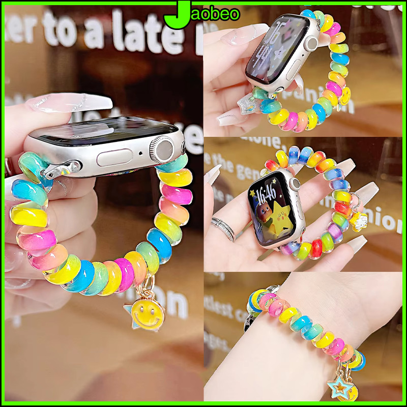 สายลูปเดี่ยวน่ารัก TPU for Apple Watch Ultra 3 2 SE 49มม IWatch Series 11 10 9 8 SE 7 6 5 42 40 44 46 38 41 45มม.