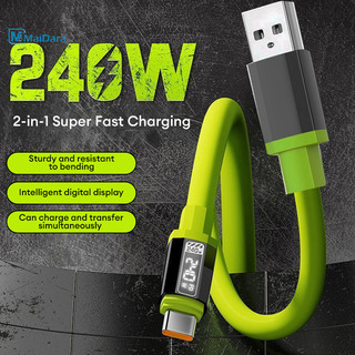 สายเคเบิลชาร์จเร็ว สายชาร์จเร็วไอโฟนสายชาร์จข้อมูลType-Cชาร์จเร็ว 240W สายชาร์จโทรศัพท์ เหมาะสำหรับแท็บเล็ต Huawei IP 15