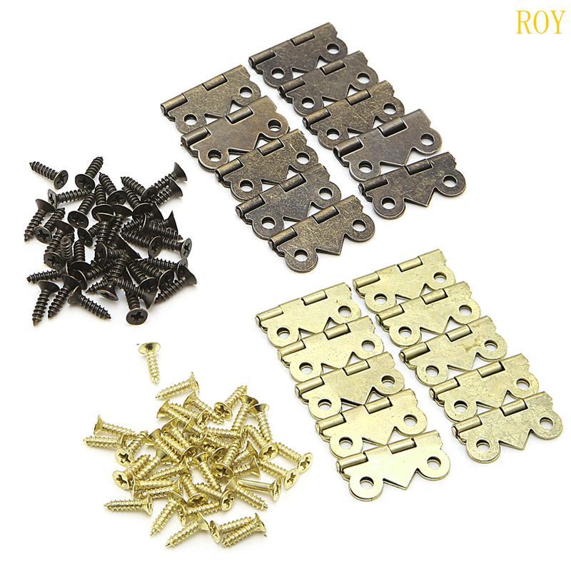 ROY 10x Mini สําหรับตู้ประตูผีเสื้อลิ้นชัก Jewellery กล่องบานพับเฟอร์นิเจอร์ 20 มม.x1