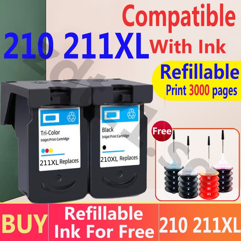 Canon PG210 CL211 210XL 211XL ตลับหมึกสําหรับ Canon MP240 MP480 MP490 IP2702 MX330 MX340 MX350 IP270