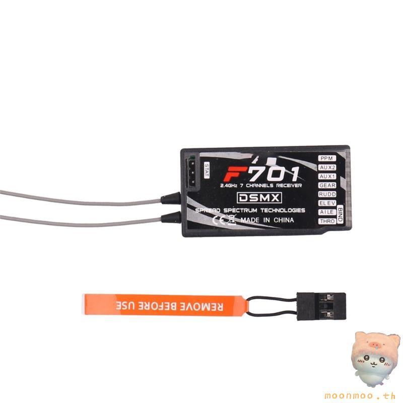 Moon F701 7 ช่อง 2 4GHz ตัวรับสัญญาณ DSM2 เปลี่ยน AR6210 S603 เครื่องส่งสัญญาณเครื่องบิน