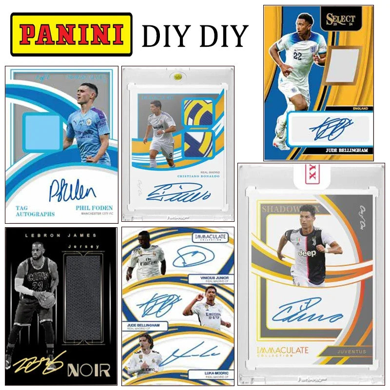 Panini โฮมเมด Star Card Diy Diy James Modric Cristiano Ronaldo Bellingham Haaland Messi การ์ดสะสมคริ