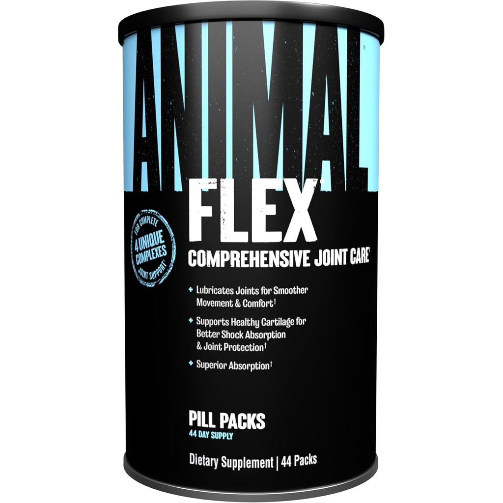 Animal Flex - กลูโคซามีน คอนโดรอิติน อาหารเสริมข้อต่อสําหรับผู้หญิงและผู้ชาย ระคายเคืองด้วยขมิ้น MSM