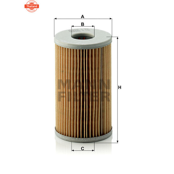 กรองน้ำมันเครื่อง  Benz  W123 / S-Class  W108, W109    Mann Filter H 720x / /H720x