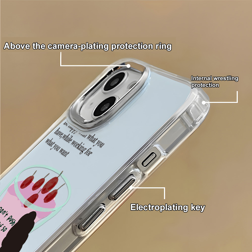 INS สำหรับ Oppo A3X A3 A5 Pro 4G 5G A60 A40 A56 A55 A54 A53 A16 A18 A57 A38 A79 เคสโทรศัพท์มือถือลายการ์ตูนใสกันกระแทก - รูปที่ 2