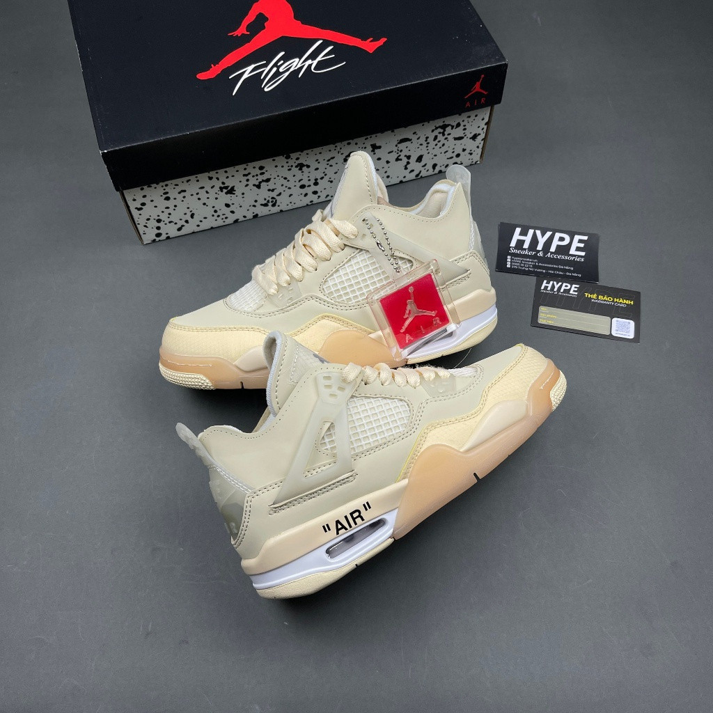 รองเท้า Jordan 4 Sailing Off-White (ไอศกรีม) - ออกแบบ JDJ4