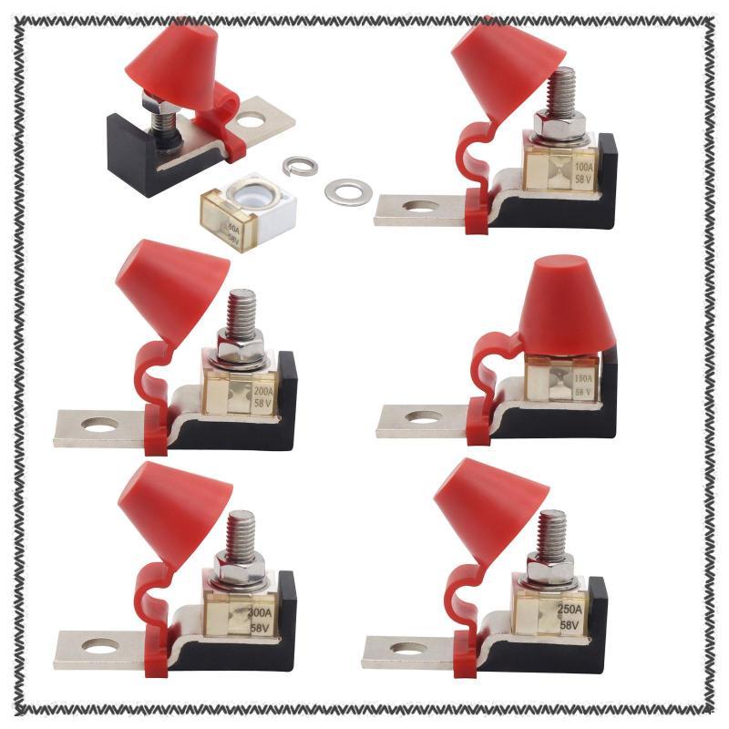 [MCA] Mrbf Terminal Fuse Block, กันฝุ่น, Single Bolt, 5/16" (M8), 58V, Marine Rated Compact Fuse,