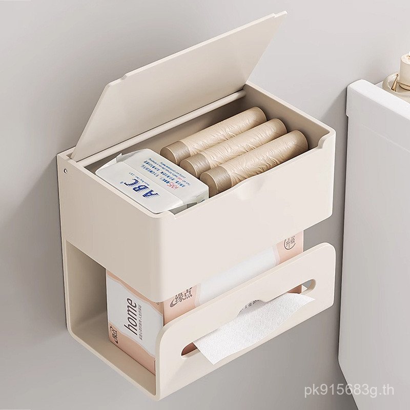 พรุนกล่องกระดาษทิชชูห้องน้ําชั้นวางครีมม้วนกระดาษกระดาษชําระกระดาษกล่องกระดาษกระดาษชําระครัวเรือน QZ