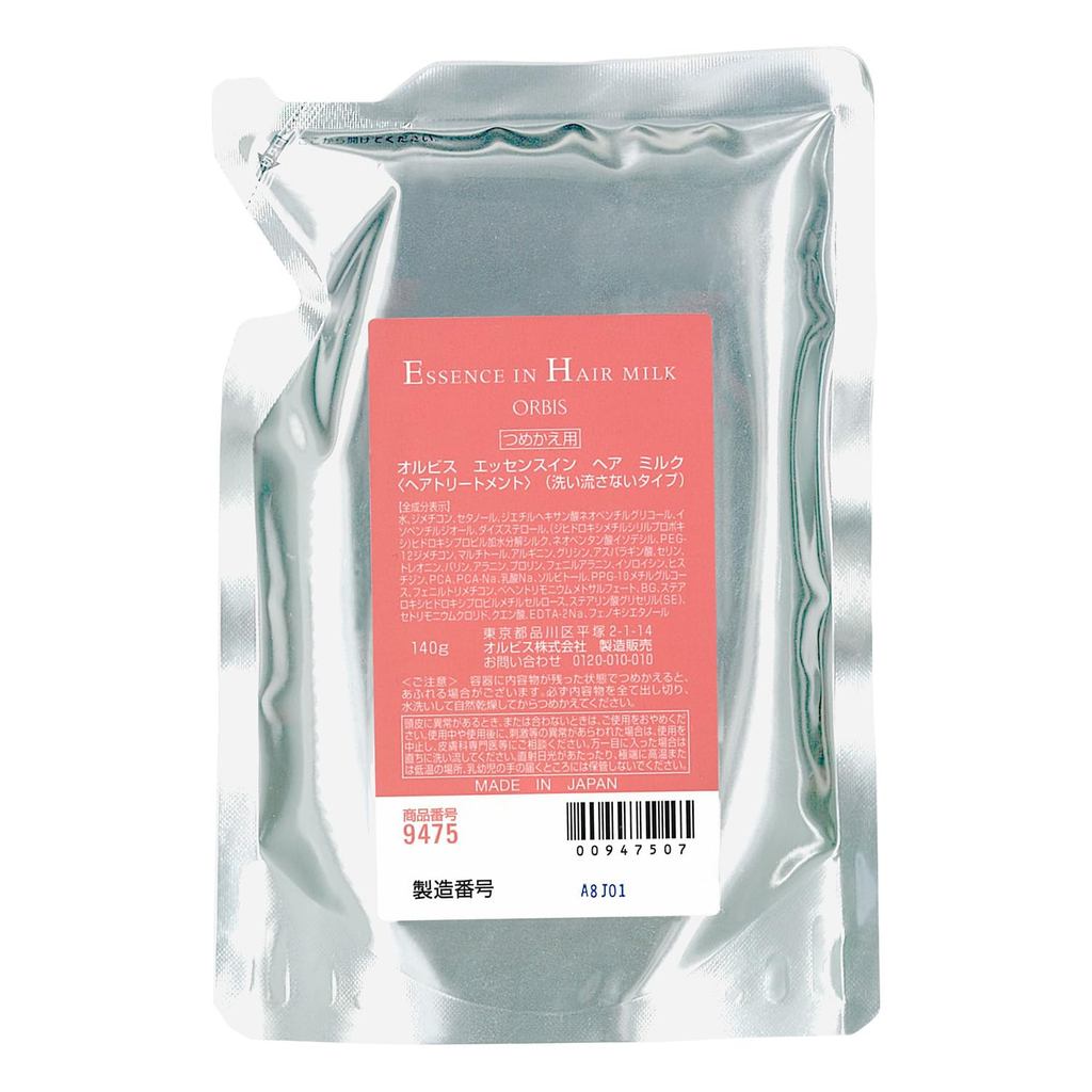 ORBIS Essence In Hair Milk Non-Wash Treatment Hair Milk Beauty Essence Refill 140g 2 pack