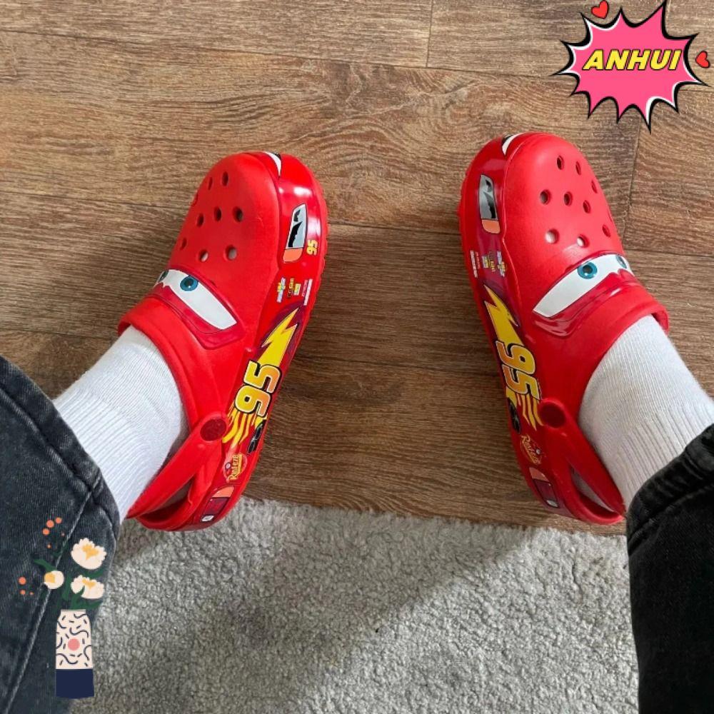 ANHUITYJ Lightning Mcqueen Pixar รองเท้าแตะ Outdoor