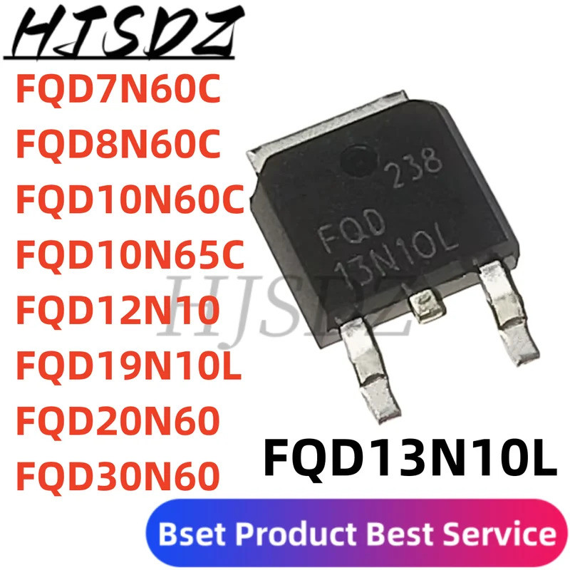 5pcs FQD20N60 FQD19N10L FQD13N10L FQD12N10FQD10N65C FQD8N60C FQD7N60C FQD7N60C FQD7N60C FQD7N60C FQD