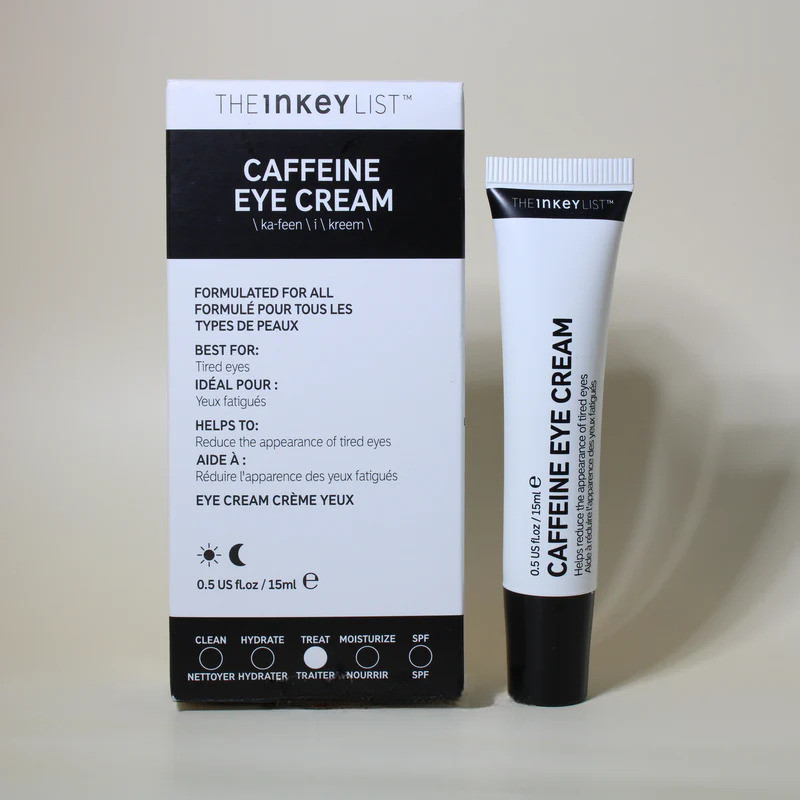 [ต้นฉบับ] The INKEY List Caffeine Eye Cream 15ml ลดอาการบวมตา Dark Circles Smooth Fine Lines น้ําหนั