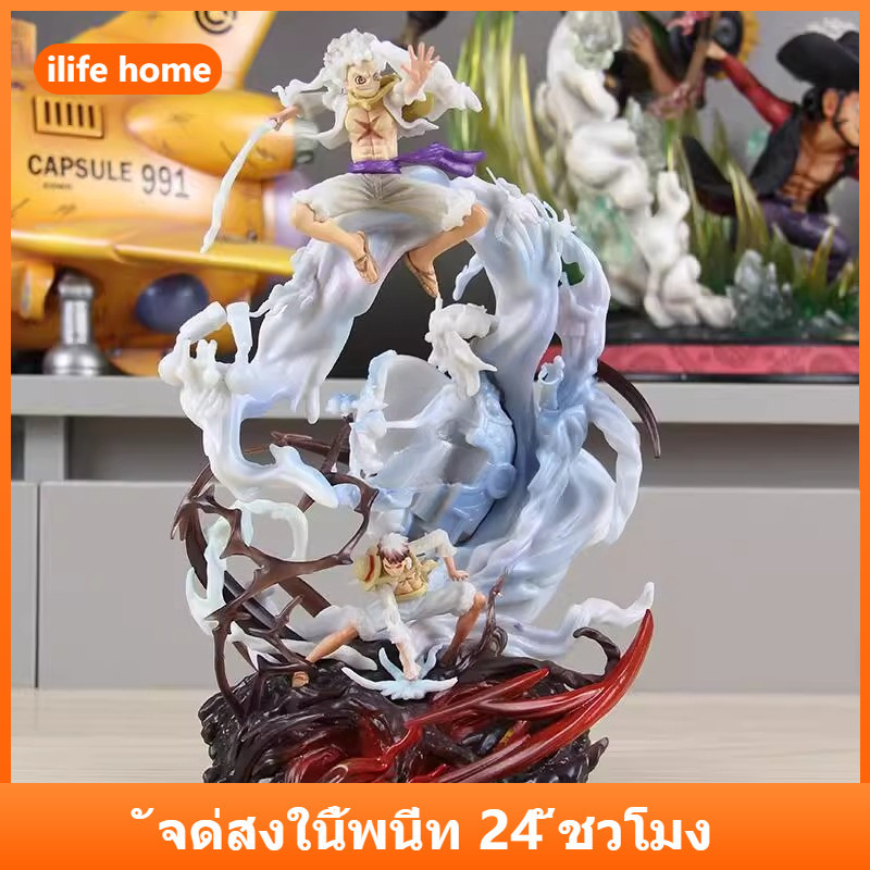 💥 จัดส่งจากประเทศไทย 💥25 ซม. ONE PIECE Luffy คอสเพลย์ Sun God Nika Gen5 Action Figure รุ่น Q ตุ๊กตาของขวัญเด็กตกแต่งรถเครื่องประดับของเล่นคอลเลกชันตกแต่งบ้านประติมากรรม