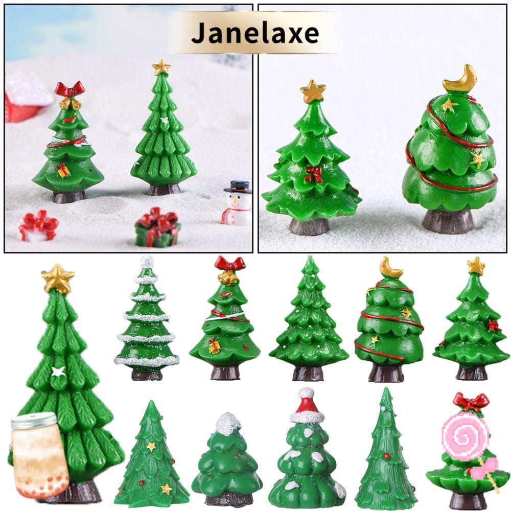 Janelaxe Fairy Garden งานฝีมือเรซินบ้านตุ๊กตามินิ สำหรับตกแต่งคริสต์มาสหรือมอบเป็นของขวัญเล็ก ๆ