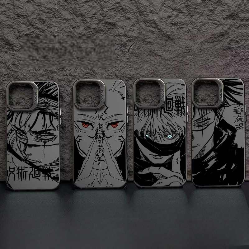 Jujutsu Kaisen Gojo Satoru สําหรับ OPPO Realme 15 Pro 14 12 11 10 PRO Plus 8 8i C65 C63 C75 C12 C15 หมายเหตุ 60 C25 C25S C53 C55 C33 C35 C51 C61 เคสโทรศัพท์ชุบอะนิเมะ Hard
