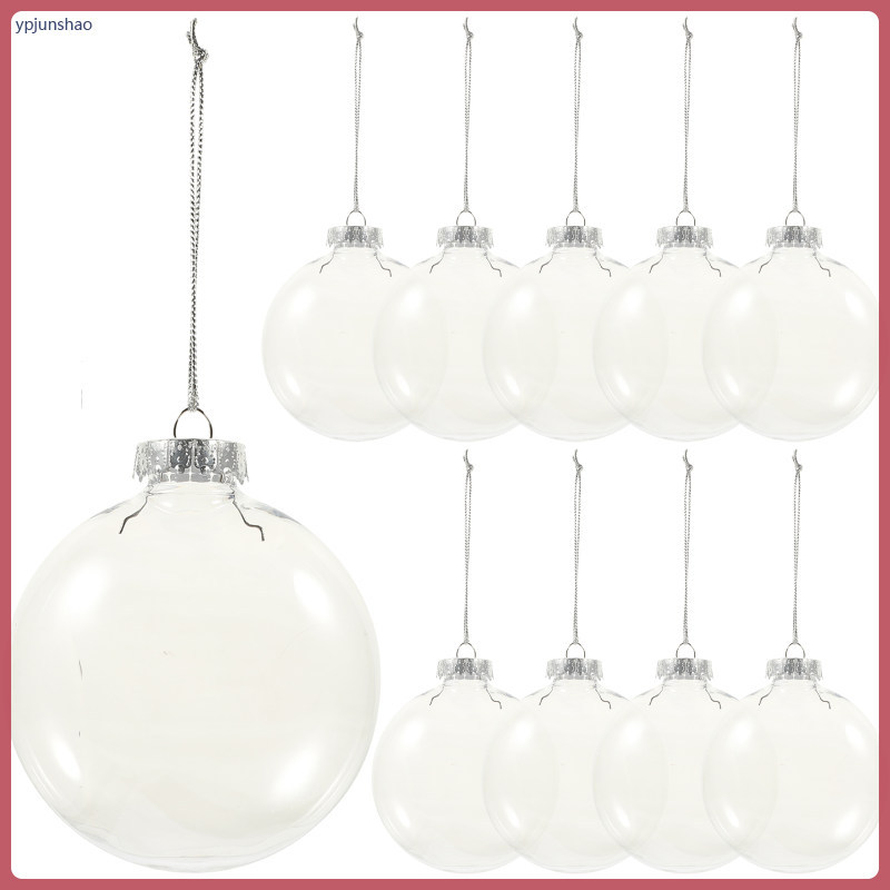 10 ชิ้นเครื่องประดับคริสต์มาสสําหรับตกแต่งต้นไม้แขวนวันหยุด Shatterproof Minature ypjunshao