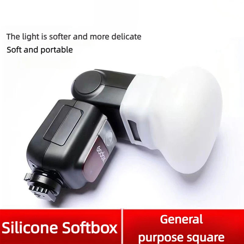 ซิลิโคนแฟลช Diffuser soft light สําหรับ godox TT520 TT520II TT685 TT600 V860 II V850II AD0200pro Yon