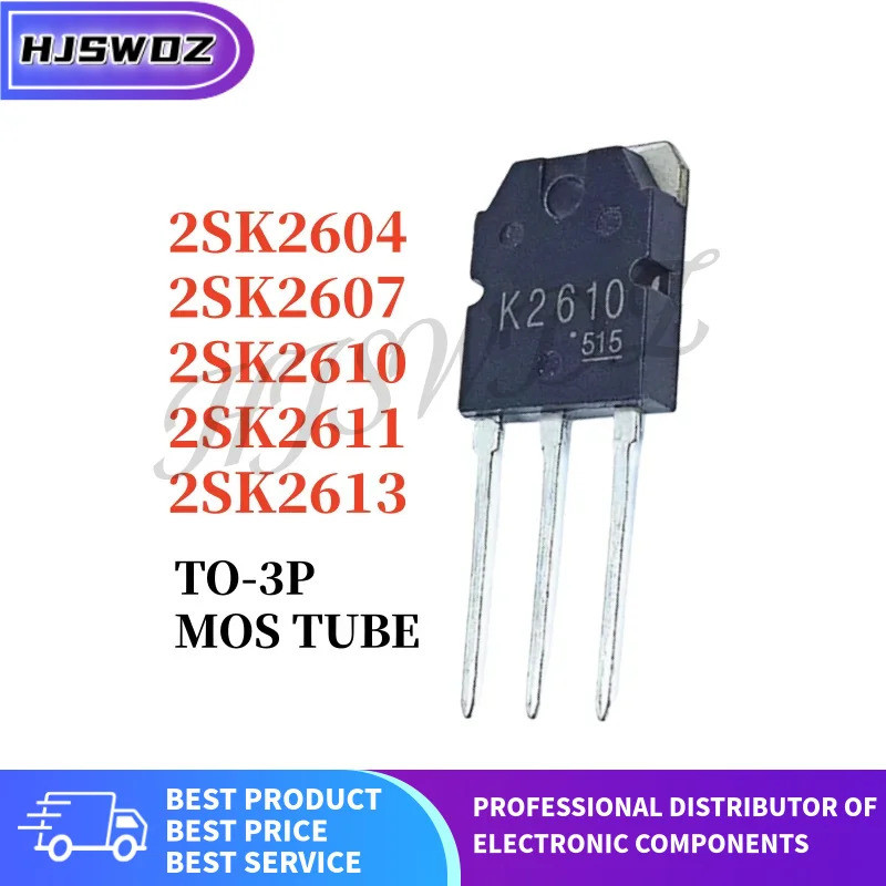 5PCS 2SK2607 2SK2604 2SK2610 2SK2611 2SK2613 K2607 K2604 K2610 K2611 K2613 TO-3P Field Effect ทรานซิ
